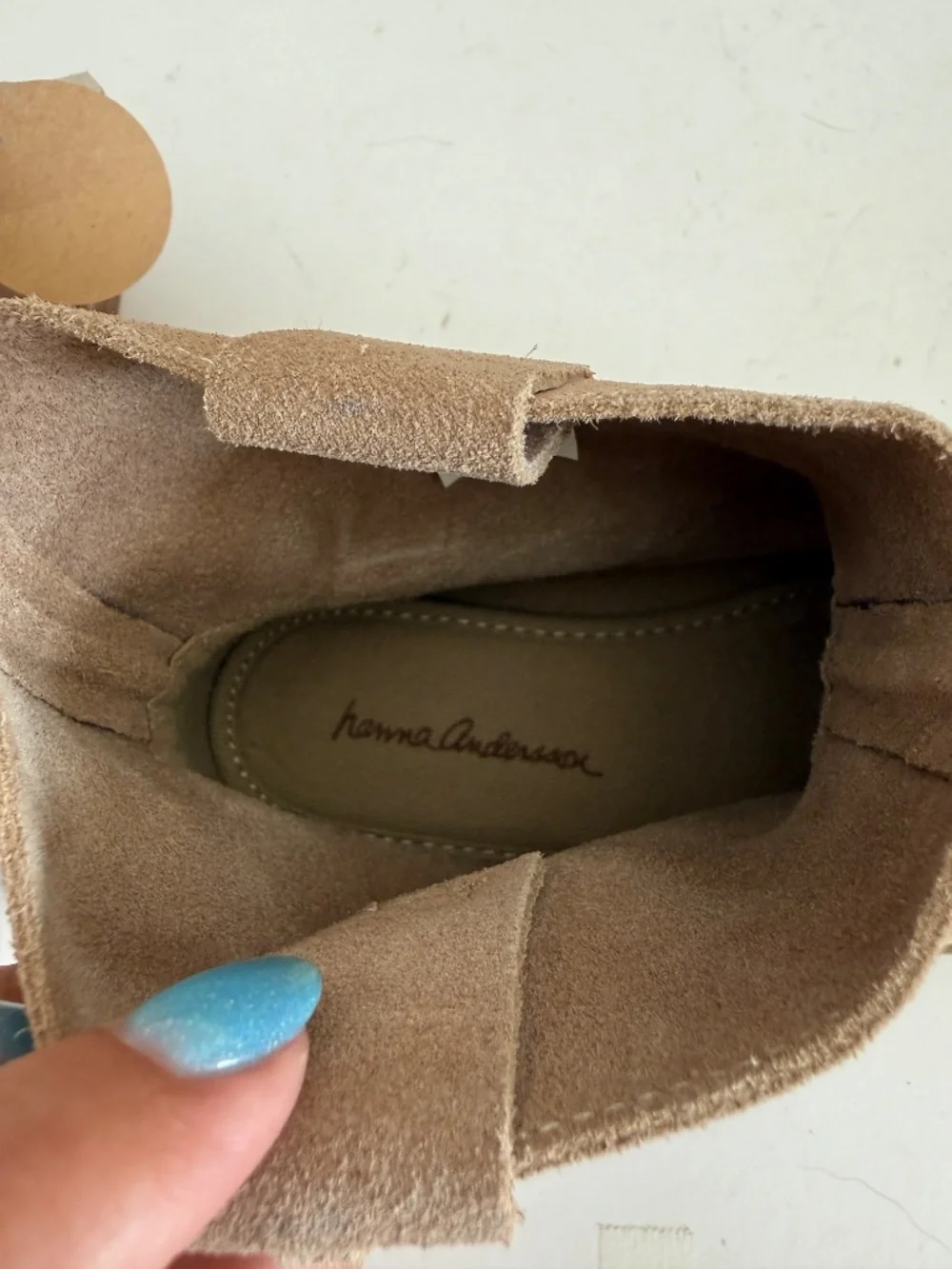 Hanna Andersson Kids Ankle Boots - Sz 13 - Tan Suede with Fringe Tassel - Unworn